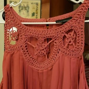 Lane Bryant embroidered sleeveless blouse